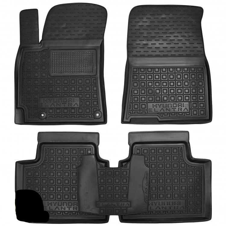 Set tappetini di gomma su misura per Hyundai Elantra CN7 (2020+)
